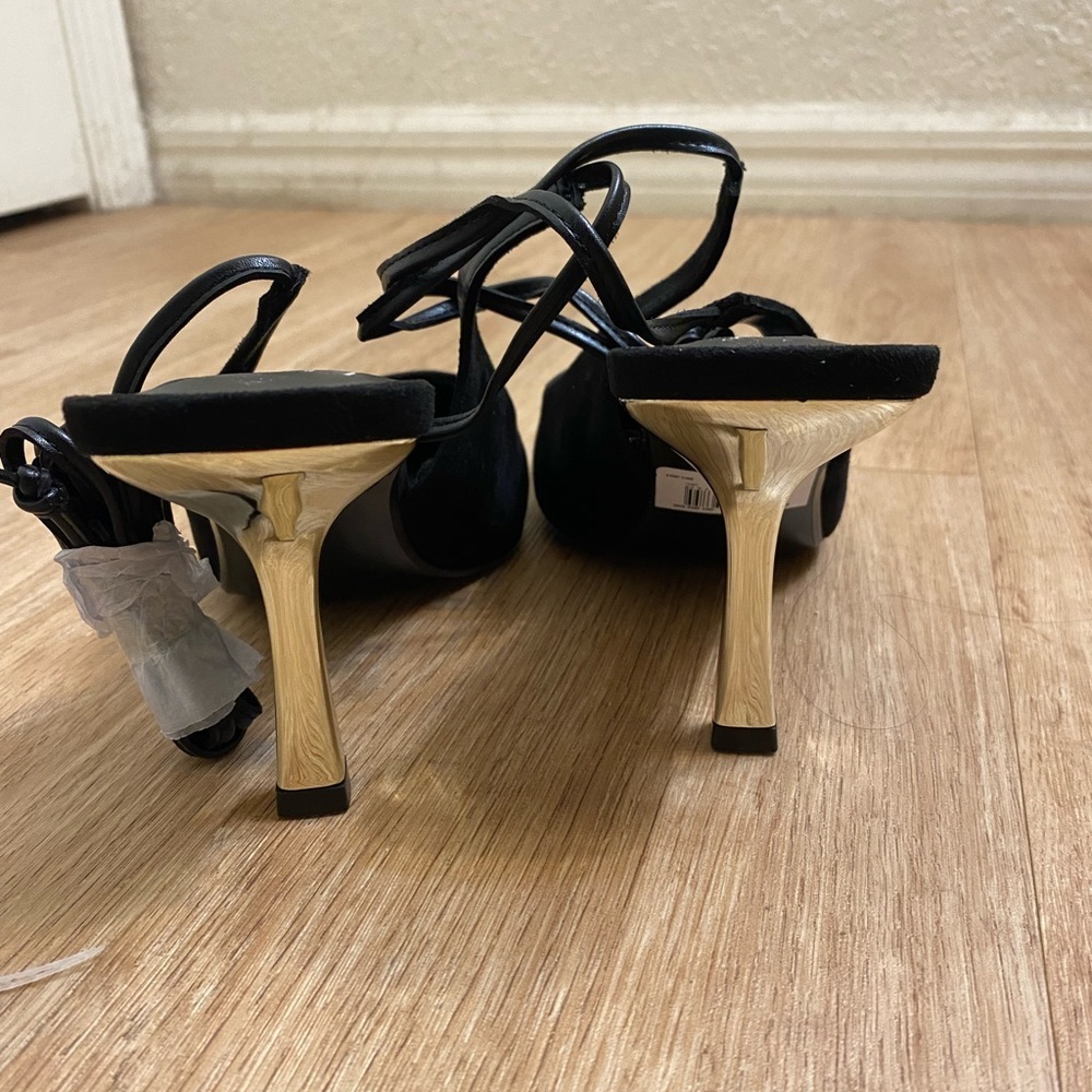 Aldo Elegant Black Lace-Up Heels - Picture 5 of 6